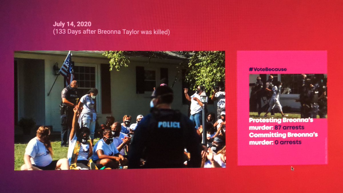CaseyKill's tweet photo. You can arrest 87 peaceful protester but ZERO arrests for the murder of Breonna Taylor? You are unqualified. #forbreonna #removeDanielCameron @kyoag @djaycameron @DanielCameronAG https://t.co/BP2qV3JI51
