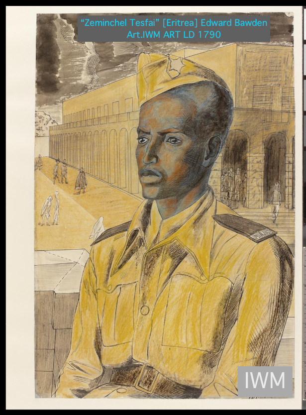 3. Other British WAAC artists went overseas. Artist Against Fascism Eric Ravilious painted Naval action, d. 1942 plane missing off Iceland. Edward Arrdizone in North Africa, Italy & France. Edward Bawden’s wartime locales included Egypt, Ethiopia, Iraq & a Casablanca POW camp.