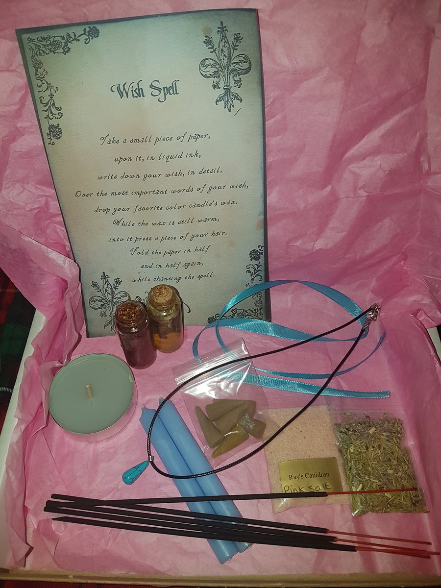 CauldronRays's tweet photo. Custom spell made to suit you comes with ready made herb bag, hand written spell plus candles .  

£6.00 per spell 
Postage in the uk is £2.00 

this is an example they do come in pouches i make them to order .  

DM me with what you want   

#spells #wiccan #witchcraft #magic https://t.co/7XgjDfrGVS