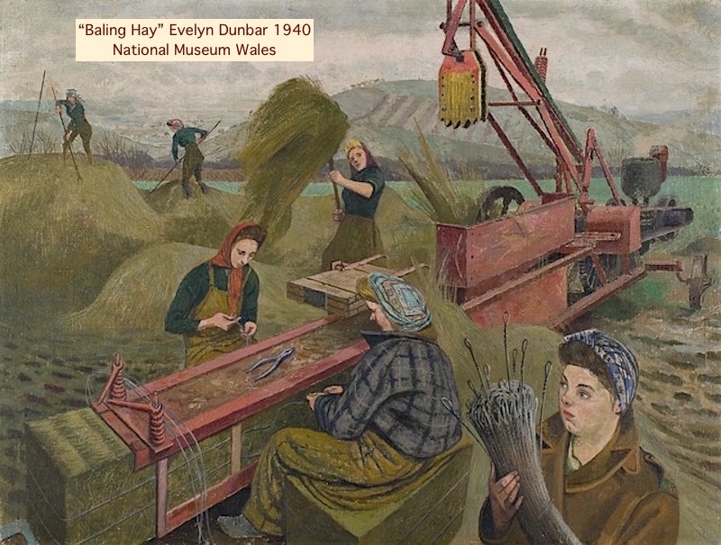 2. Britain’s War Artists’ Advisory Committee (WAAC) devised 1939 by Kenneth Clark & John Betjeman to commission artists in non-combat roles for representational works. Most portrayed home front, notably Henry Moore & Carel Weight images of the Blitz & Evelyn Dunbar’s Land Girls.