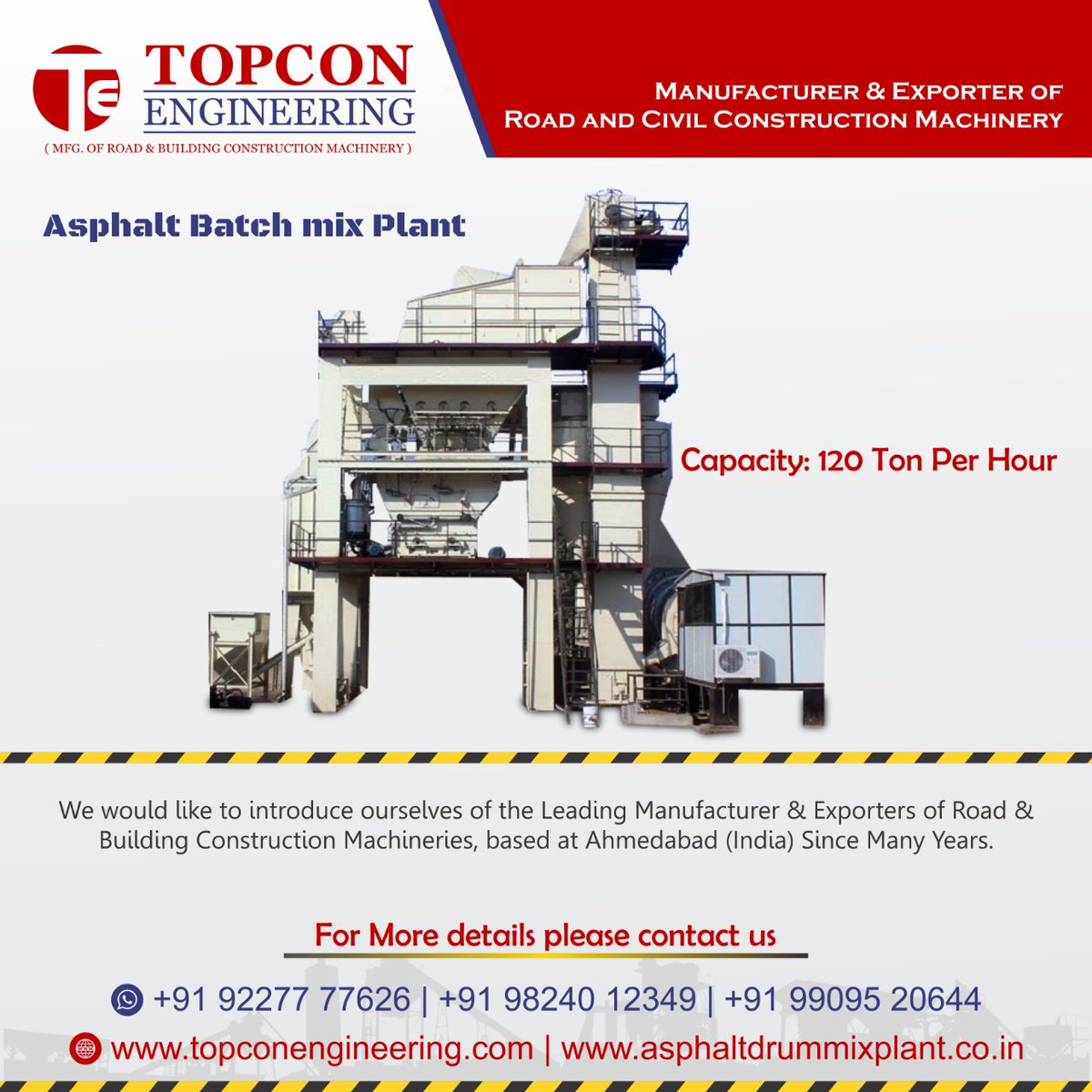 TopconEngineer2's tweet photo. Topcon Engineering
Contact:-
https://t.co/wkN9TnYIYm
+91-9227777626
+91-9824012349
+91-9909520644
#TopconEngineering #AsphaltDrumMixPlant https://t.co/Wjyzif5c5E