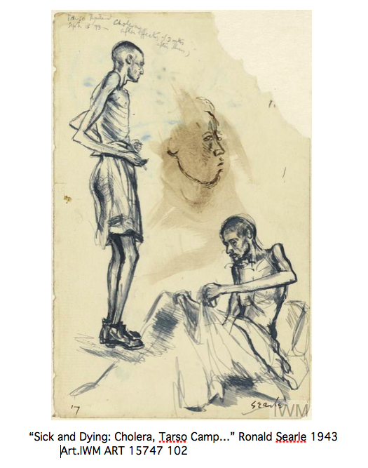 9. Japan’s WW2 Burma/Siam “Death Railway” construction killed est. 90,000+ Asian laborers & est. 12,000+ Allied POWs (on Siam/Thailand side of border.) Chronicled by POW artists incl. Ronald Searle, Jack Chalker, John Mennie. Some drawings evidence in war crimes trials.