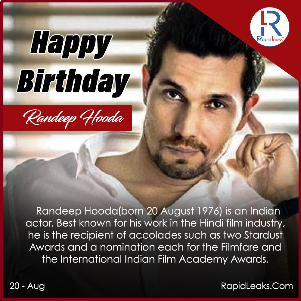 Happy Birthday Randeep Hooda      