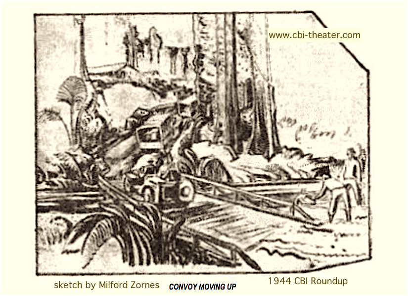 12. American WW2 artist John Hanlen served & drew + painted in the China/Burma/India Theater. Milford Zornes charcoal-sketched American & Chinese soldiers and local workers on the Ledo Road through northern Burma.