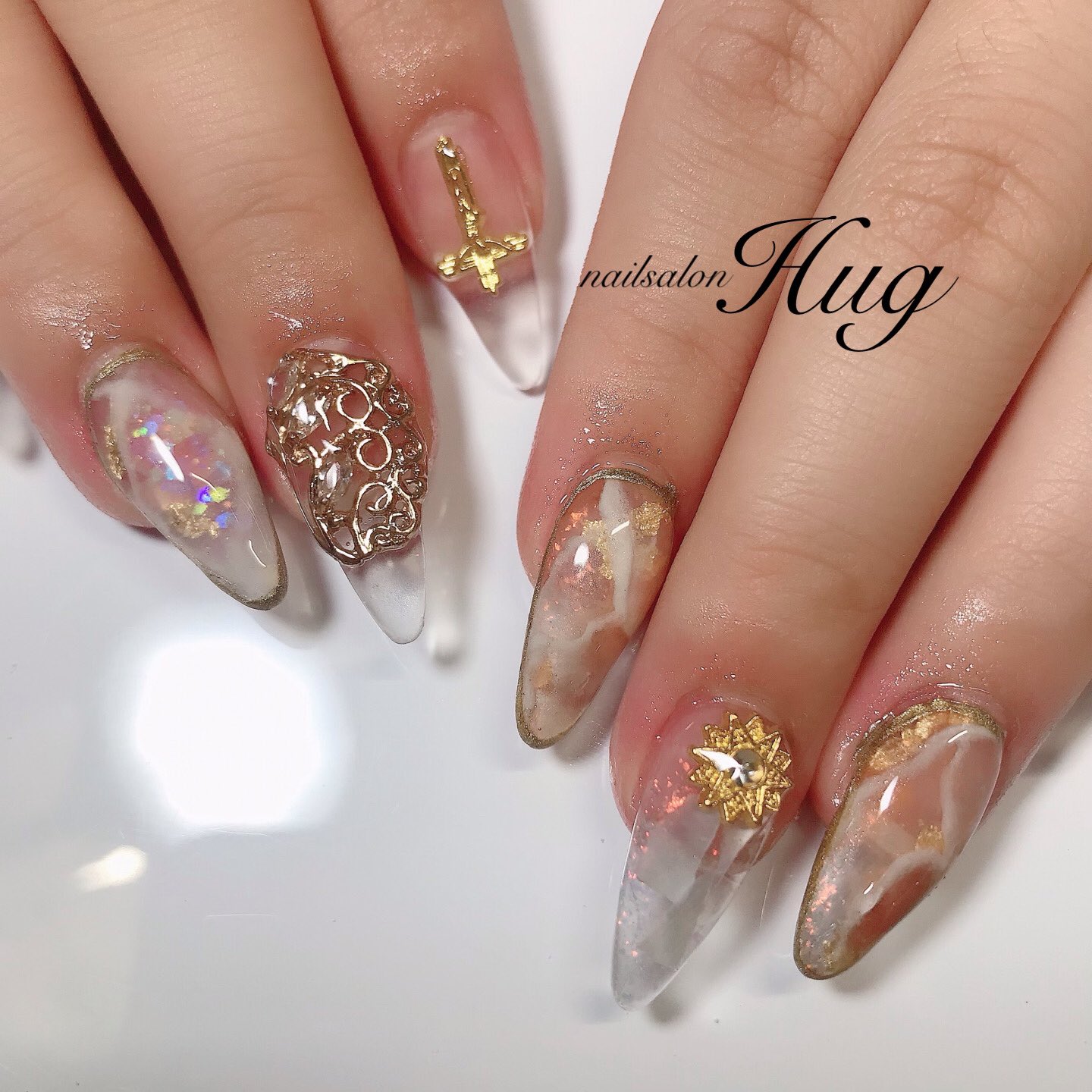 Nailhug 宝石箱みたい スカルプl10本アートコース 手描きアート 7900 Lineid予約 Nailsalonhug Nailsalonhug Nail Nail ネイル 岡山ネイル 岡山ネイルサロン Sculp スカルプ スカルプネイル 岡山ネイル安い店 宝石箱ネイル 大理石