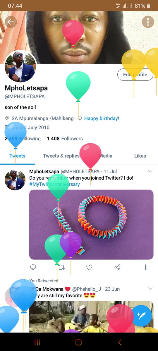 MPHOLETSAPA's tweet photo. Happy birthday https://t.co/3u2ysvd5w7