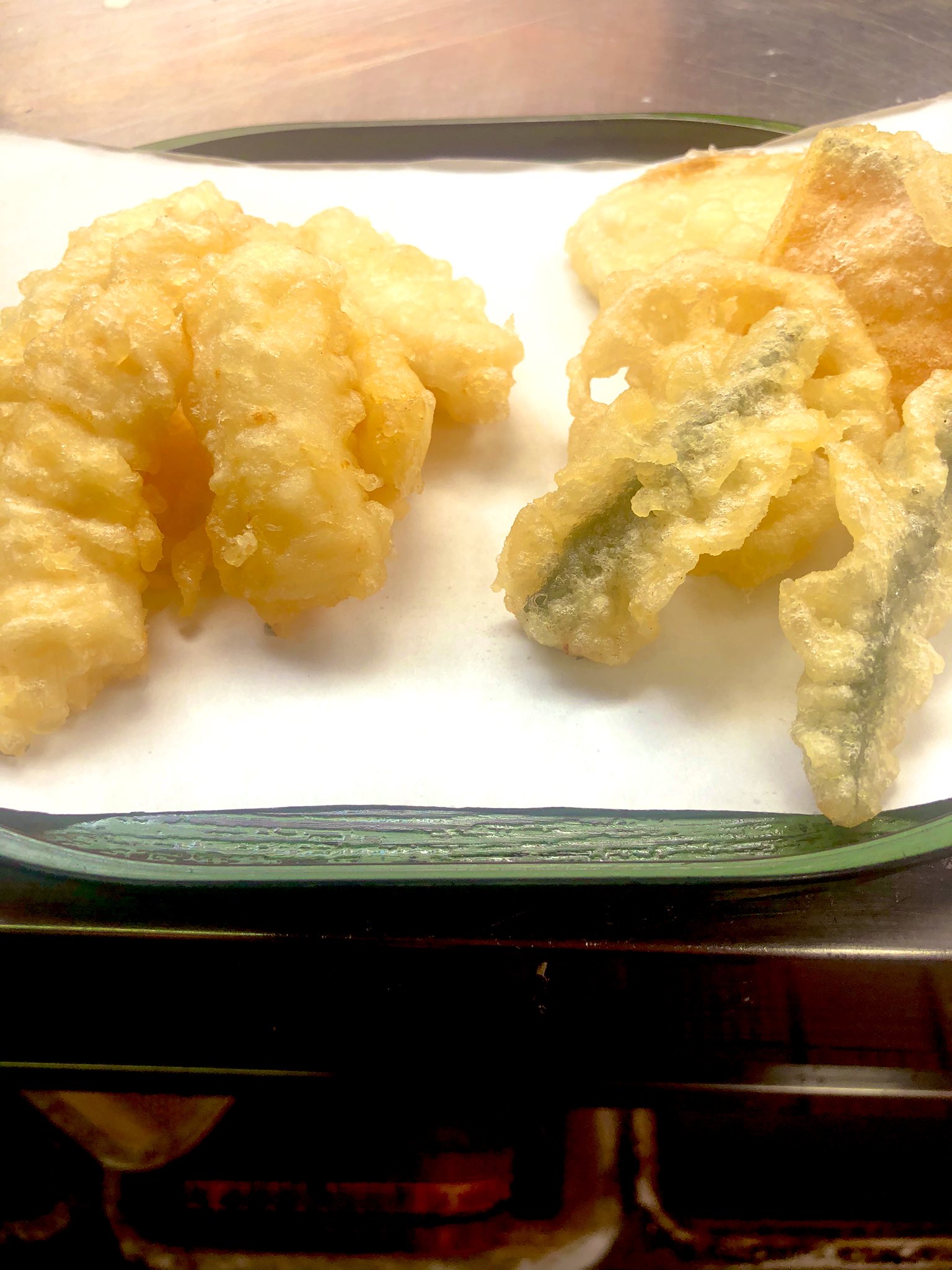 大橋屋 本日の天ぷらの盛り合わせです エビ天ぷら イカ天ぷら ヒラメ天ぷら 野菜天ぷら T Co Sethx7umuj Twitter