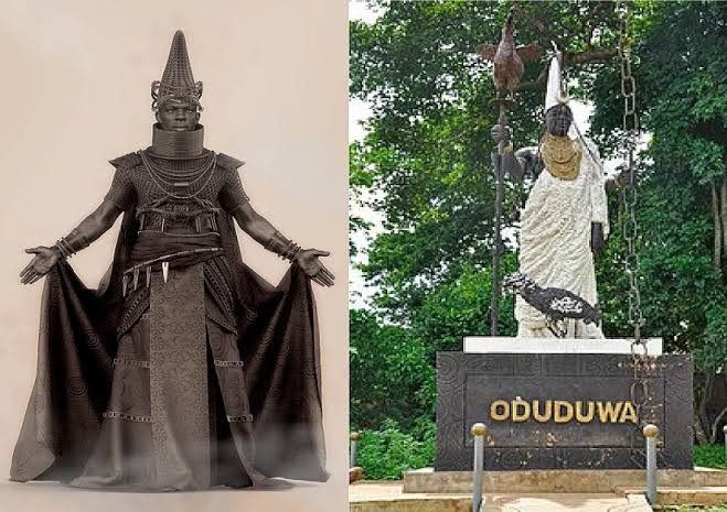 The Yoruba corrupted his name Izoduwa to 'Oduduwa' and his camp, 'Ilefe' to 'Ile-Ife.'The yoruba (who call The Creator, Olodumare), saw Oduduwa as a direct descendant, which he claimed as a result of his God-son lineage, although his banishment link with was kept as a Secret.