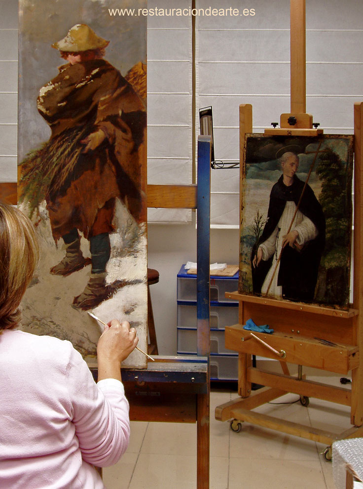 restauraciondea's tweet photo. Restauración de pintura sobre tabla. Proceso de limpieza del #barniz oxidado.
https://t.co/abnyLJdRSN
#restauraciondearte https://t.co/BwnA6T4BEi