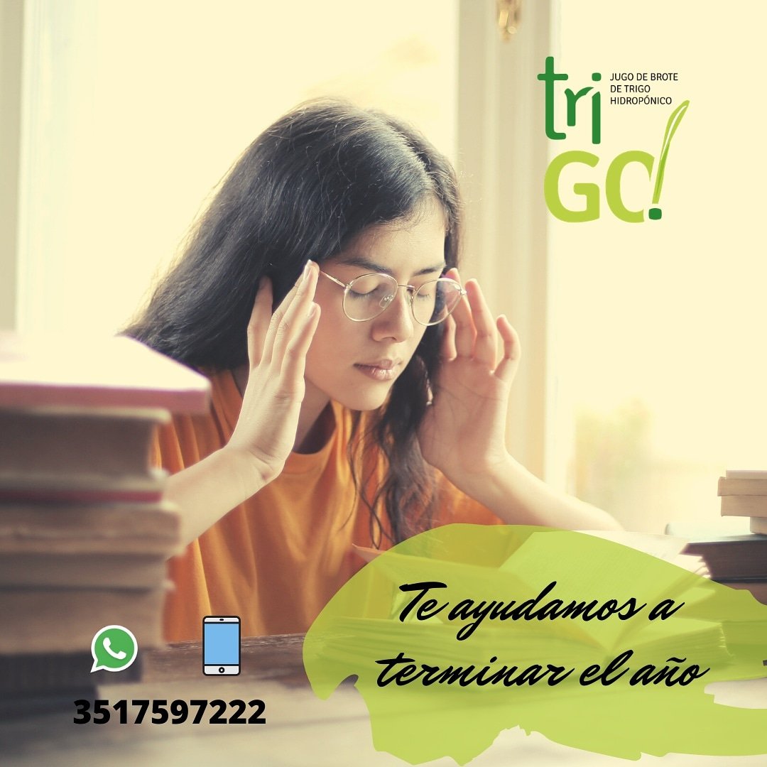 VictMoncada's tweet photo. ✔Con Tri-GO! ayudamos a tu concentración con todas las vitaminas que te hacen fata para terminar el año
📒✍!!
Dale, sumate a la revolución verde!!!
#wheatgrass #wheatgrassjuice #wheatgrassshots #wheatgrassshot #wheatgrassyum #wheatgrassfield #jugodetrigo #trigo
@RuralCba https://t.co/JwT29GxCbU