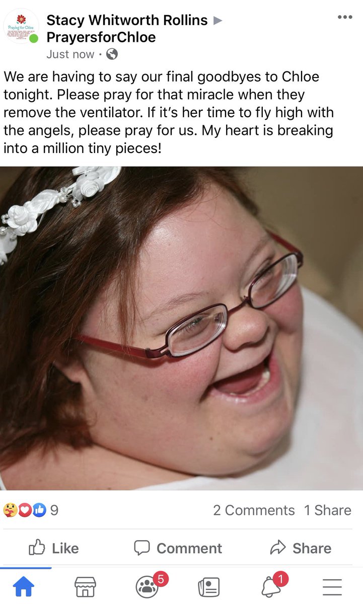 It is with a heavy heart that I tell you Chloe is no longer with us. She is free of pain and being that sassy colorful loving angel we knew and loved in heaven 💕