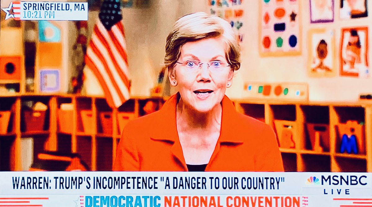 Kids. Teachers. Bringing back the golden rule. Love the BLM behind her left shoulder. 10/10 <a href="/SenWarren/">Elizabeth Warren</a>