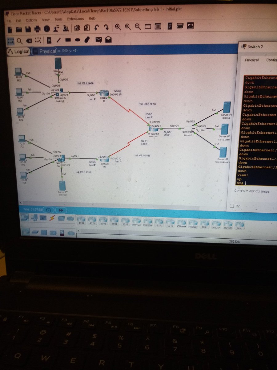 JStyles312's tweet photo. Once again its onπͺπ½
#LabEveryday
#KeepGrindin
#DNS
#DHCP
#MultilayerSwitching
#IPaddressing https://t.co/m34KEcJBEy