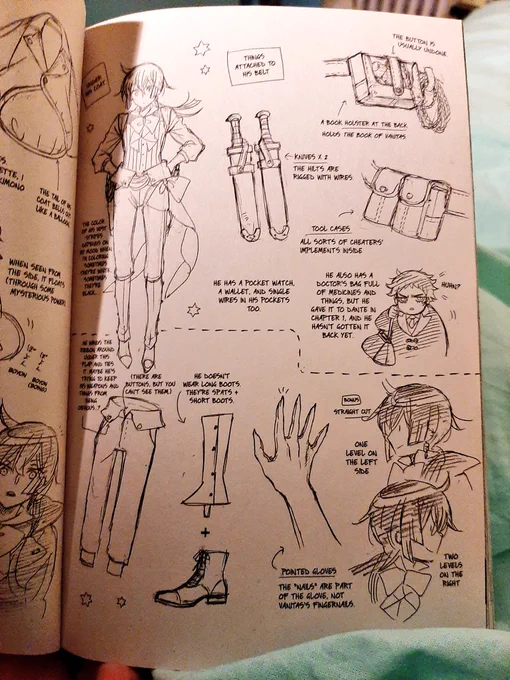 this is still one of the most helpful breakdowns for costumes of characters I've seen in a while for a manga 