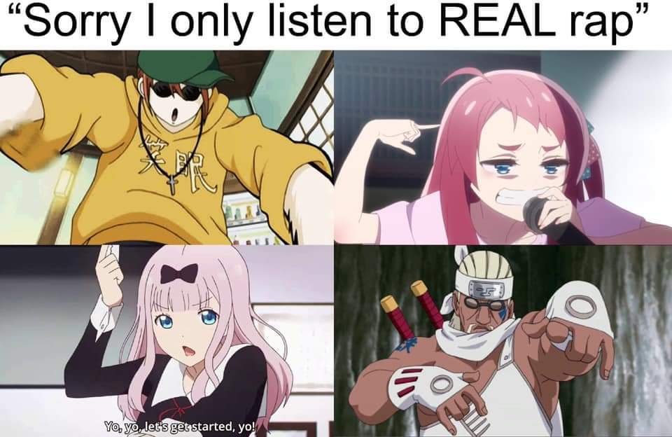 mangacom's tweet image. Nuff&apos; said 🎤 🙌
#anime #animerap #kaguyasamaloveiswar #gintama #zombielandsaga #naruto #meme