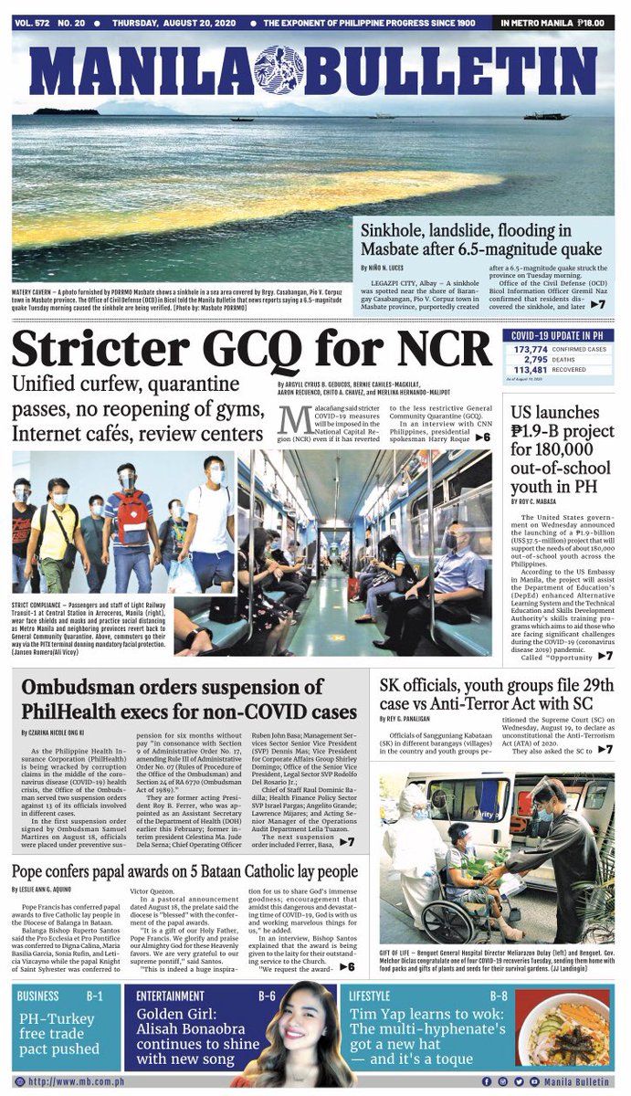 Manila Bulletin News on Twitter "Manila Bulletin Headline for Today