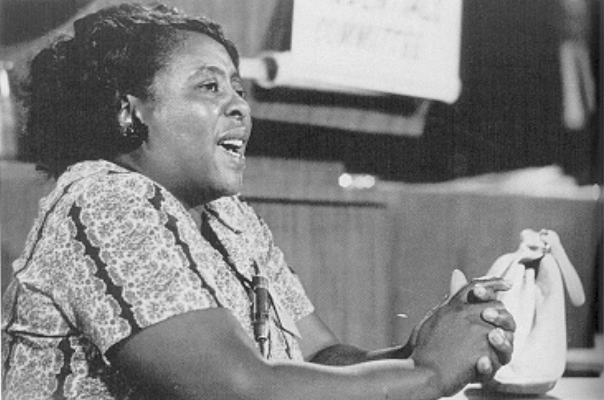 A photo of Fannie Lou Hamer.