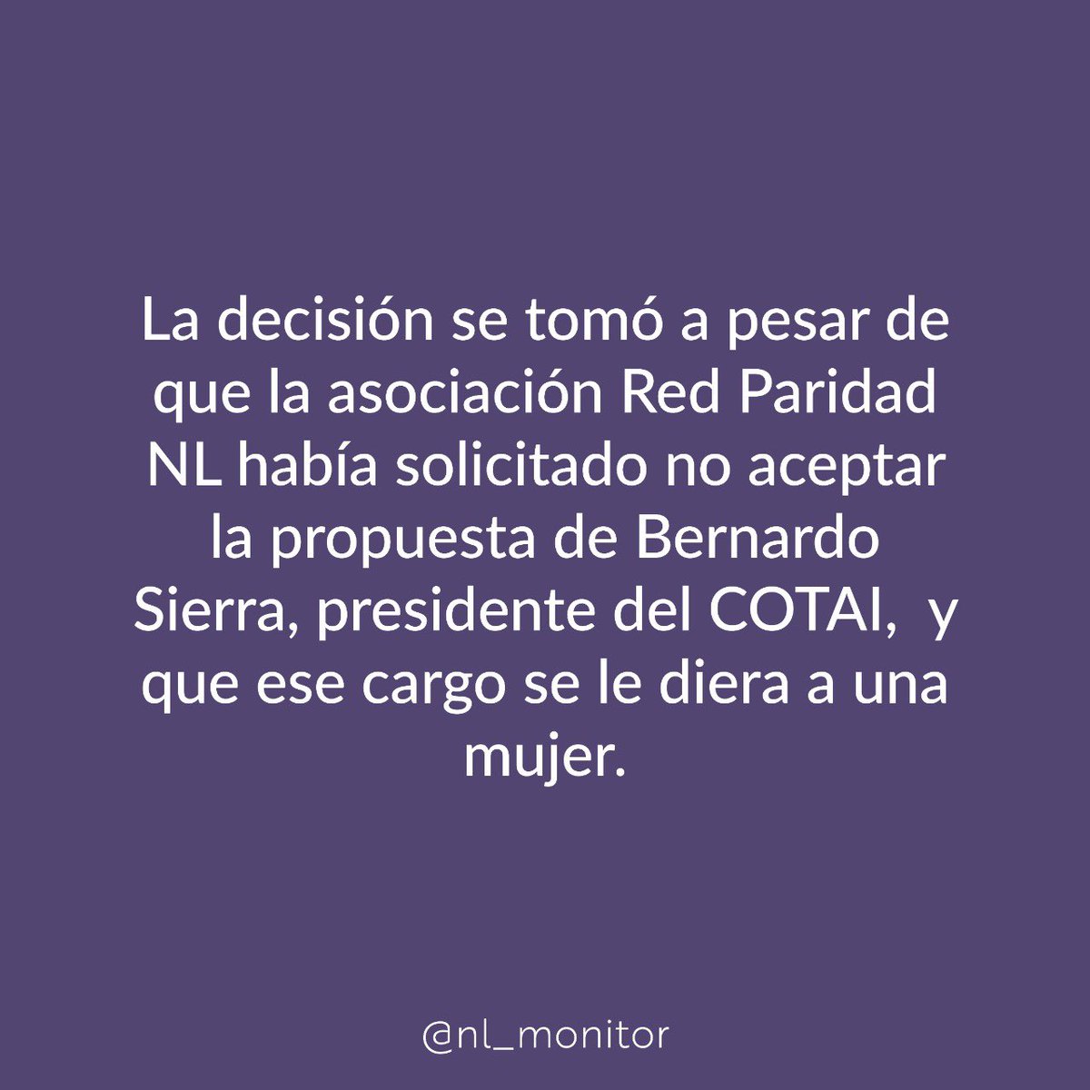 nl_monitor's tweet photo. El Congreso de NL aprueba a José Adrián López como nuevo titular del COTAI, la representante de Movimiento Ciudadano, Mariana Saldívar, y Red Paridad NL se manifiestan en contra por falta de paridad en el proceso.
#MonitorNL #CongresoNL https://t.co/TBFQsosdla