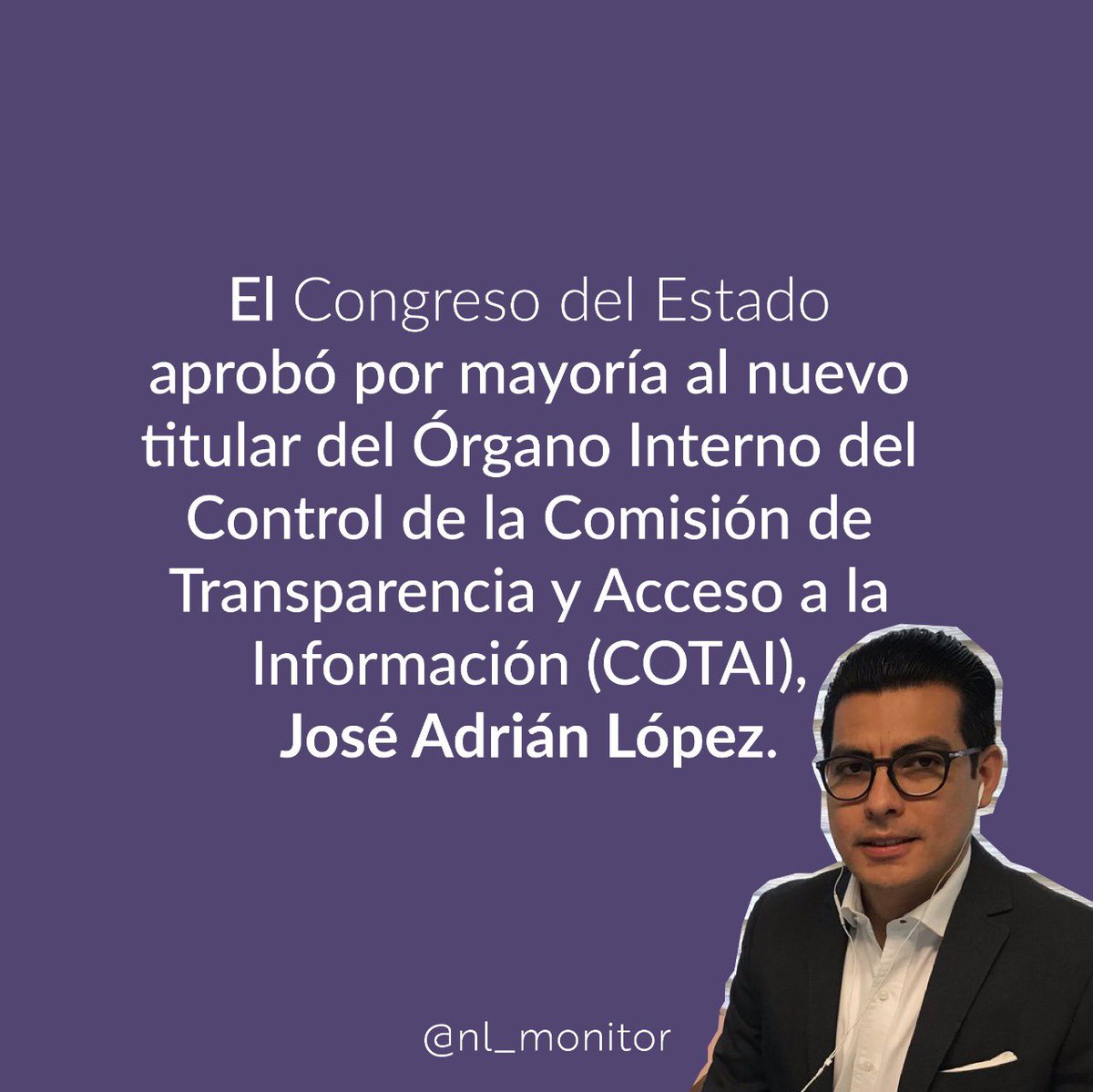 nl_monitor's tweet photo. El Congreso de NL aprueba a José Adrián López como nuevo titular del COTAI, la representante de Movimiento Ciudadano, Mariana Saldívar, y Red Paridad NL se manifiestan en contra por falta de paridad en el proceso.
#MonitorNL #CongresoNL https://t.co/TBFQsosdla