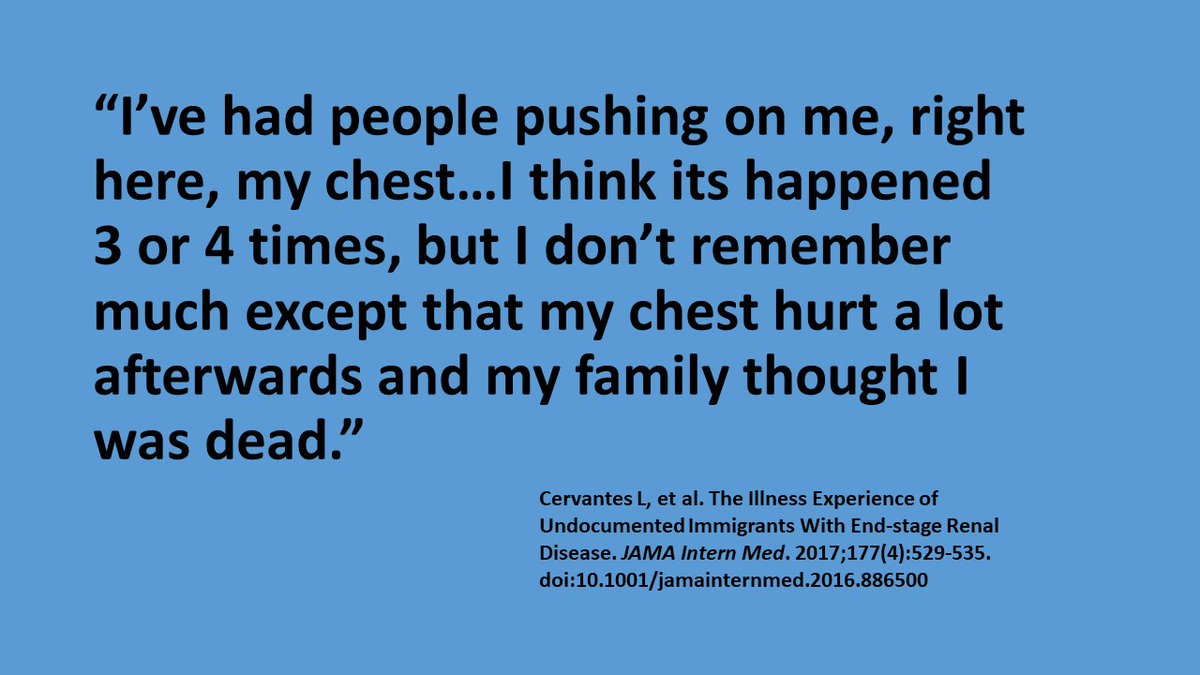 7/14 Our qualitative study of patients found physical & psychosocial distress due to:- symptom accumulation- being turned away from treatment (despite being ill) due to triage by lab values- the perceived imminence of death- no access to transplant https://ja.ma/2E2ogjg 