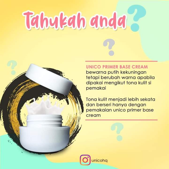 unico primer base cream