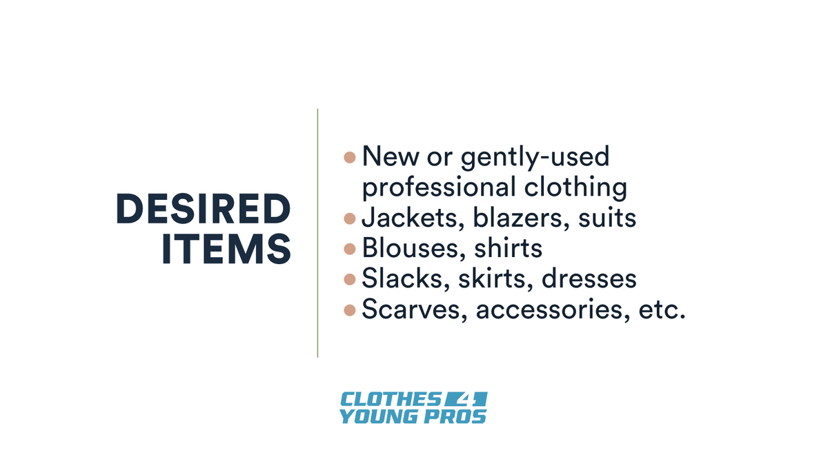 GMidge1981's tweet photo. Got slightly-used professional attire collecting dust around you? 

Consider donating those items to the #Clothes4YoungPros initiative!👔

This small gesture could be helping someone truly in need.🙌🏾

If you have questions, please email clothes4youngpros@gmail.com.💌 https://t.co/cr8vNvThcR
