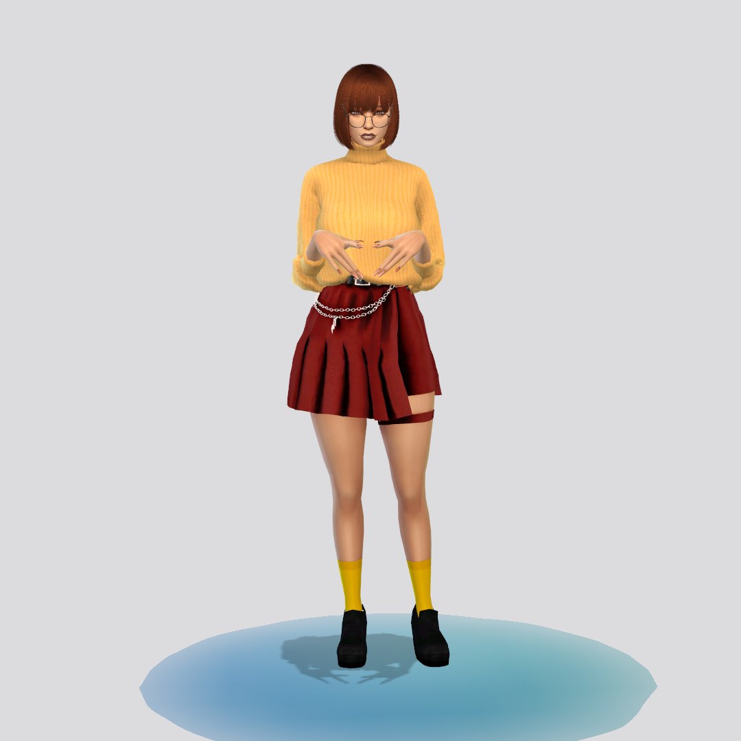 celesims's tweet photo. #Velma from #Scoobydoo  in #Sims4  <3 https://t.co/z02W8ibSEe