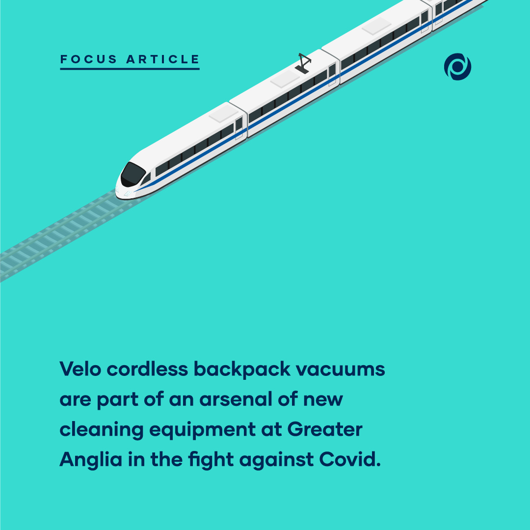 “We’ve researched what’s the best possible equipment for us and we’re confident that all of it – the Pacvacs, fogging guns, testing equipment and of course extra cleaners will help us to keep our trains clean and disinfected," - Martin Moran of <a href="/greateranglia/">Greater Anglia</a> #velo #covid19