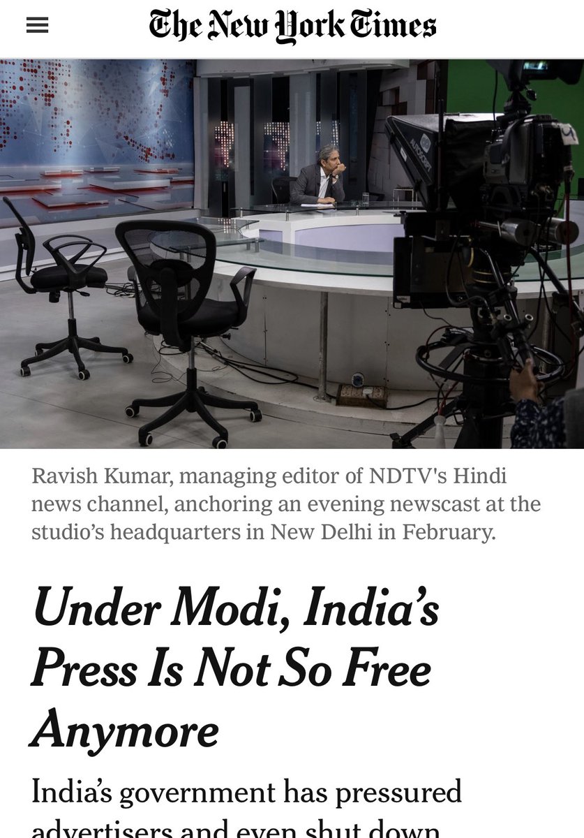 This at a time, when world is critical of Indian  #hindu supremacist govt’s fascistic policies of gagging, arresting & prosecuting journalists & free speech activists in India.It served a purpose of providing Indian media outlets another chance of anti-Pakistan propaganda./2