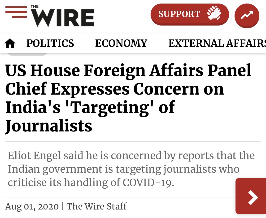 This at a time, when world is critical of Indian  #hindu supremacist govt’s fascistic policies of gagging, arresting & prosecuting journalists & free speech activists in India.It served a purpose of providing Indian media outlets another chance of anti-Pakistan propaganda./2