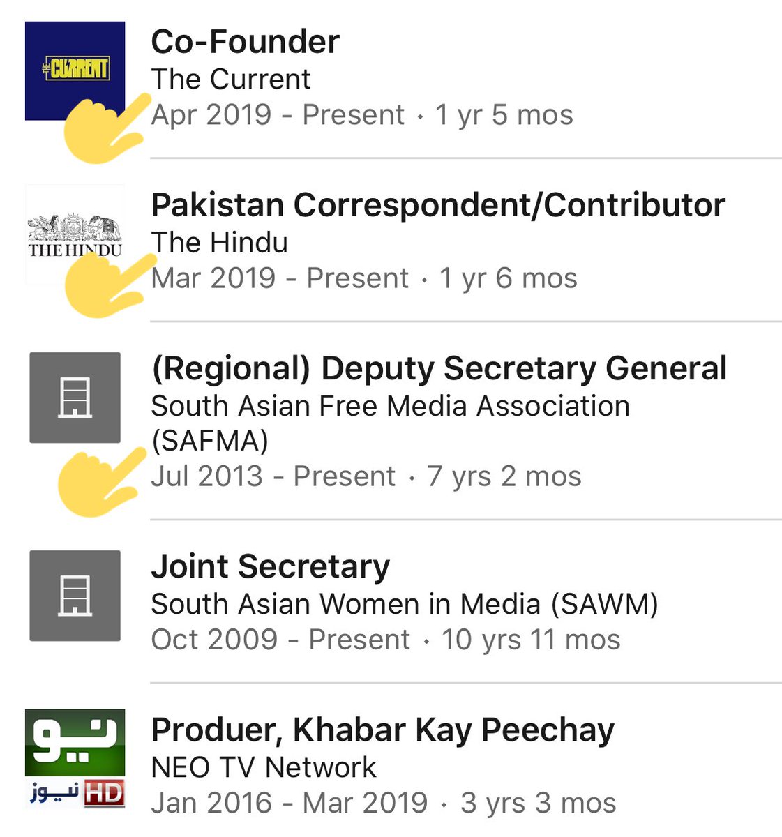 But is there any proof of Mehmal Sarfraz being funded by foreign govts, firms or orgs.Yes there is!Besides appearing on Pak media, she is a paid employee of India’s The Hindu Media Group, office bearer of foreign funded SAFMA & CoFounder of a mysterious firmTHE CURRENT./6