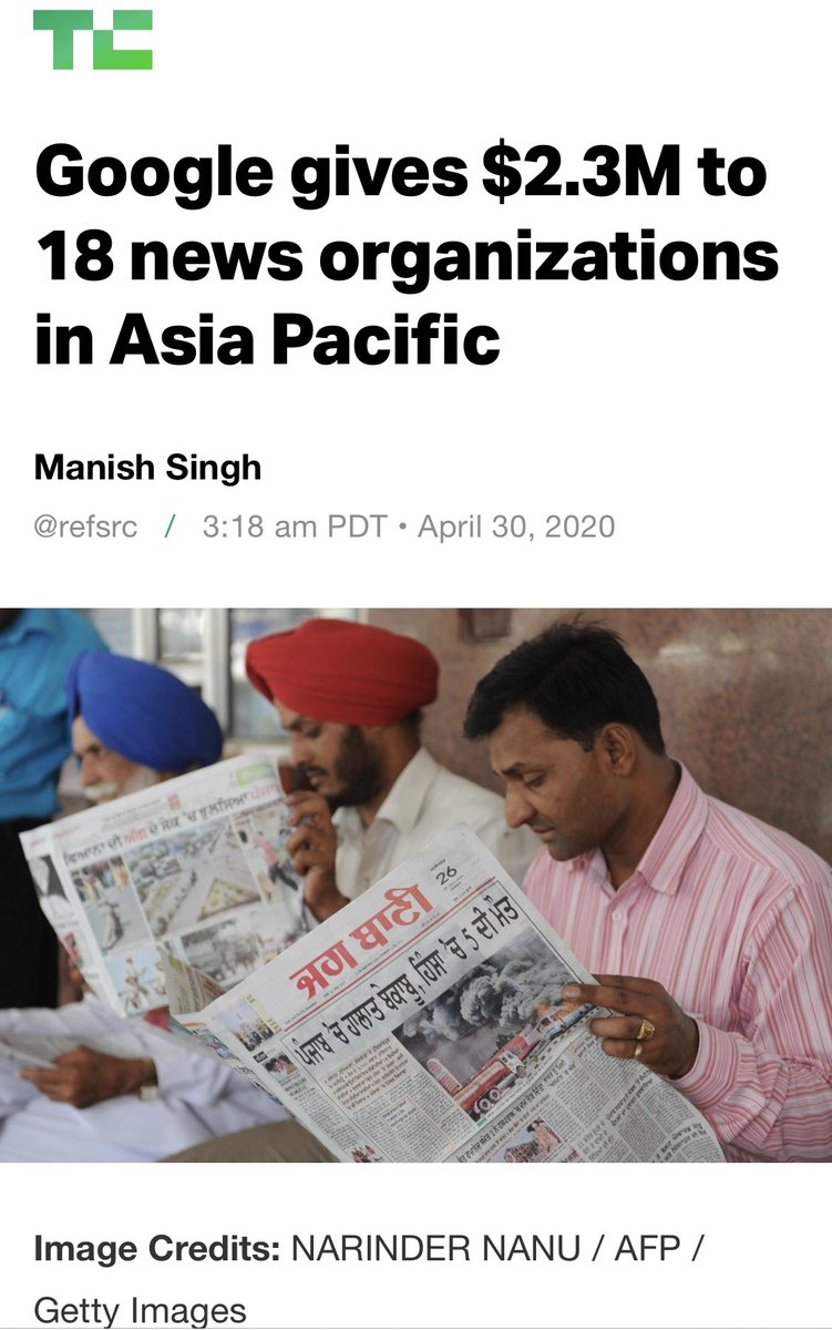 In April 2020 US technology publication Tech Crunch reported Google giving $2.3 million to 18 news orgs in Asia Pacific.Mehmal Sarfaraz’s THE CURRENT is one of these orgs, which makes it a foreign funded company.What are terms & conditions of this funding, we don’t know./9