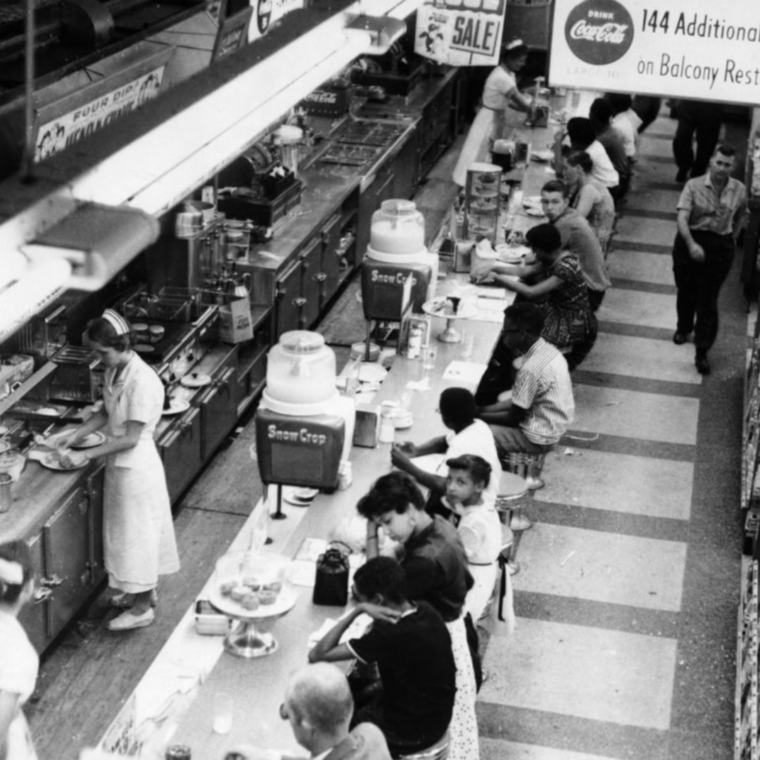Because of them, we serve! The sit-in at the Katz Drug Store sparked a series of sit-ins throughout Downtown Oklahoma City's restaurants. The first day of the sit-in began on August 19, 1958, when Clara Luper and the children,