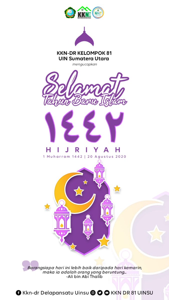 kkndr81's tweet photo. Gaiss, Keluarga Besar KKN-DR 81 mengucapkan "Selamat Ulang Tahun Negeri Kita Tercinta Yang Ke-75" dan "Selamat Tahun Baru Islam 1442 H"
Merdeka dan mari kita berhijrah untuk menjadi yg lebih baik🔥🙏

#kkndruinsu
#kkn2020 https://t.co/BL47EgLnRb