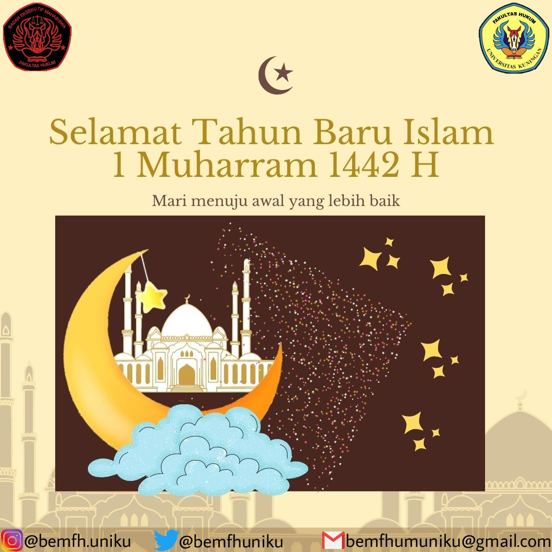 bemfhuniku's tweet photo. [SELAMAT TAHUN BARU ISLAM 1442 H ]
semoga kita bisa menjadi pribadi yang lebih baik di tahun yang baru ini🙏

#TahunBaruIslam 
#tahunbaruislam1442h 
#tahunbaruhijriah https://t.co/XX7jxdvIbd