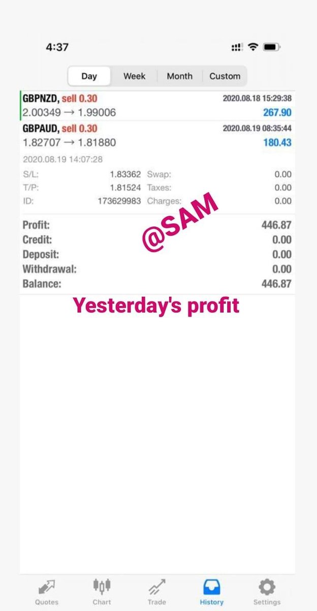 SamSmit55's tweet image. Yesterday's All profits booked by our Clients
If you want profit like this
Join - wa.me/918817401881?t…
@UKTradeForum @AllAboutForex6 @instafxmy @TelegramForex1 @FOREXcom @FXstreetNews @fxcanli @PaxForex @gregmikeFX @adsslondon @Swissquote_uk
@HF_Analysis @RoboForex_com
 #forex