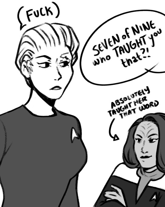 Smug B'Elanna fills me with life. #Voyager #SevenofNine #BelannaTorres #StarTrek 
