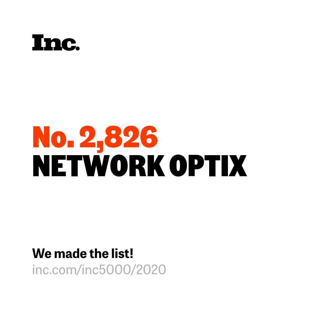Network Optix is proud to be recognized as one of the fastest growing companies in the United States for the 5th year in a row. #Inc5000 #IPVideo #Nx

Click to learn more. bit.ly/3heexo2