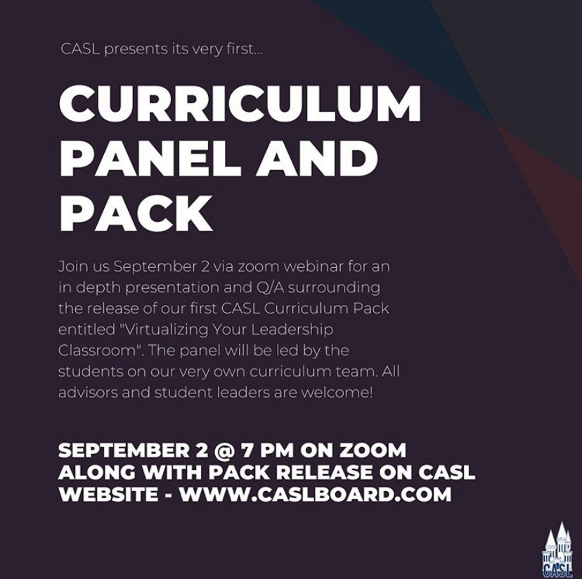 We are proud to announce that CASL is releasing its first ever Curriculum Pack! Join our Zoom Webinar on September 2nd to learn more about what this pack includes, and to ask any questions you may have to our panel. See you then!