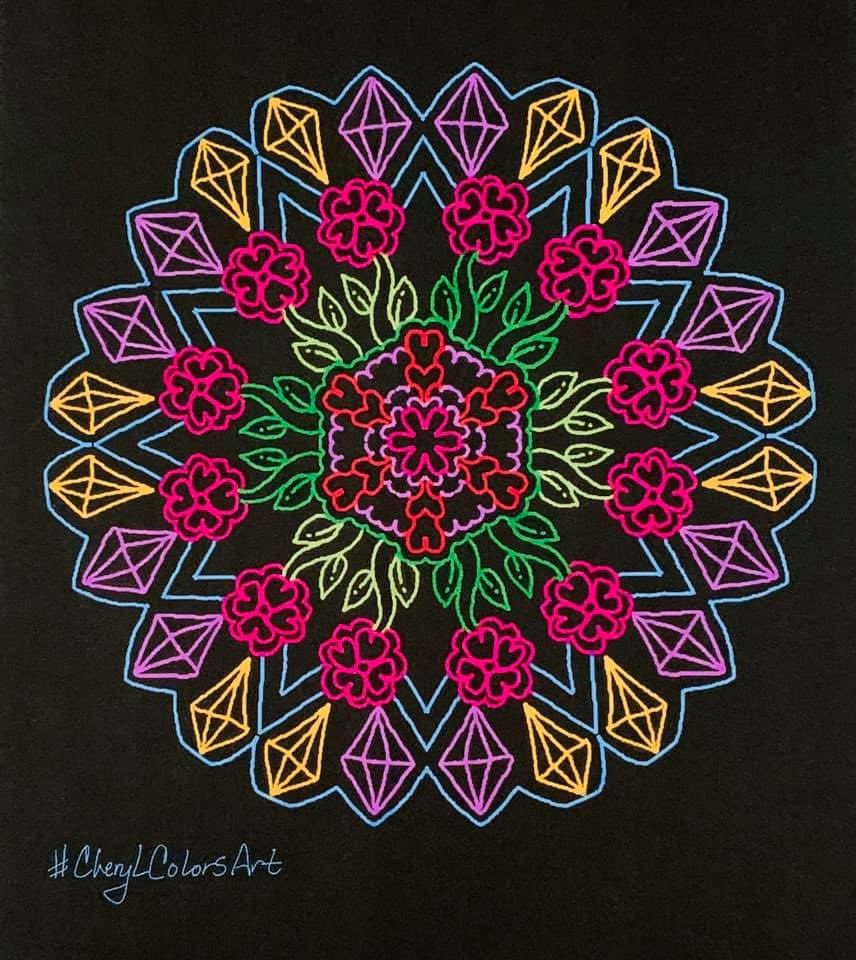 Midnight black Mandala Fun Coloring Books by #CherylColors Available on Amazon
amazon.com/Cheryl-Colors/…