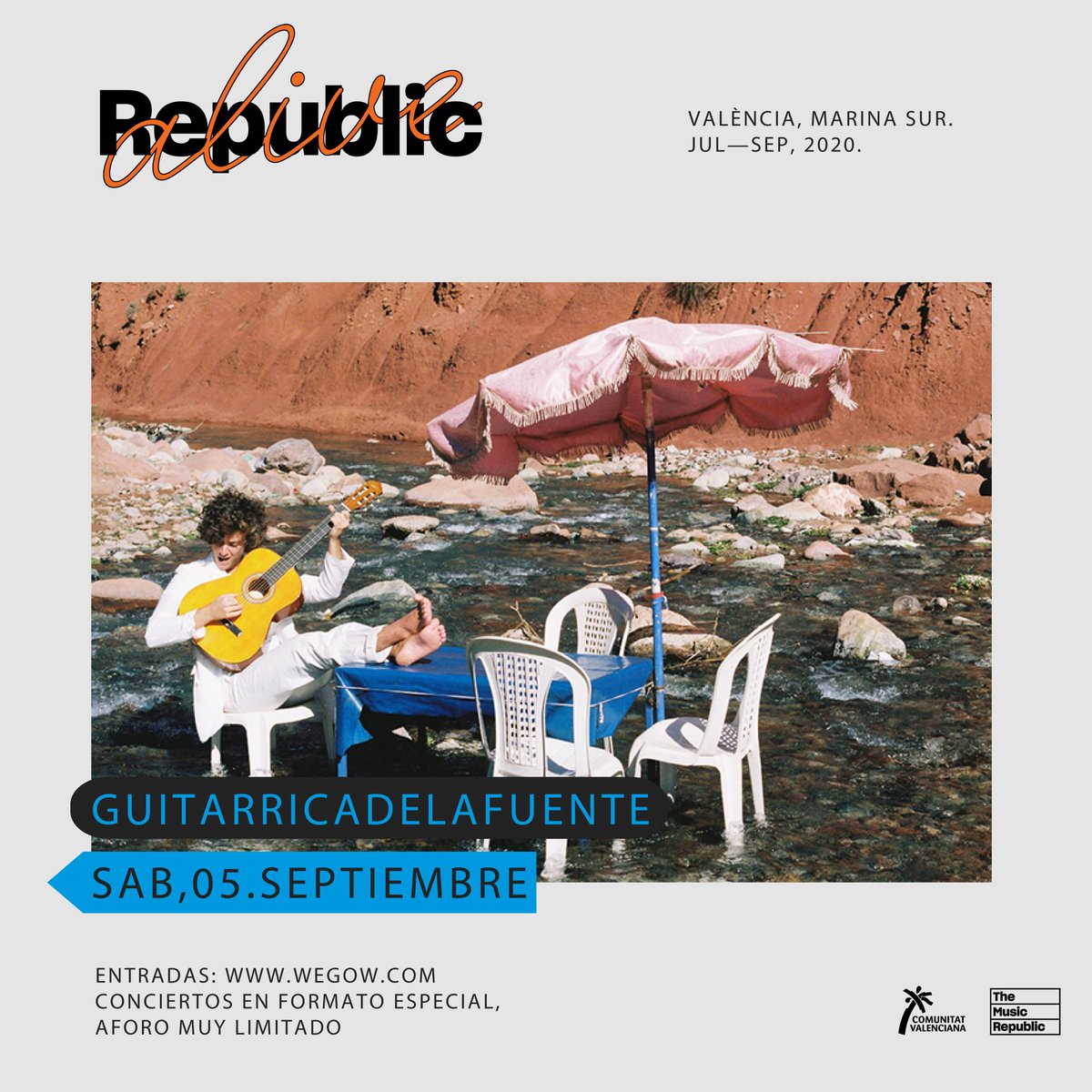 wegowES's tweet photo. ¡ @SanteroyM y @Guitarricadela1 son algunas de las nuevas incorporaciones a #RepublicAlive! Descubre toda la programación aquí 👉https://t.co/UHNsqzdc5m🤗 https://t.co/h5FPWPCe9s