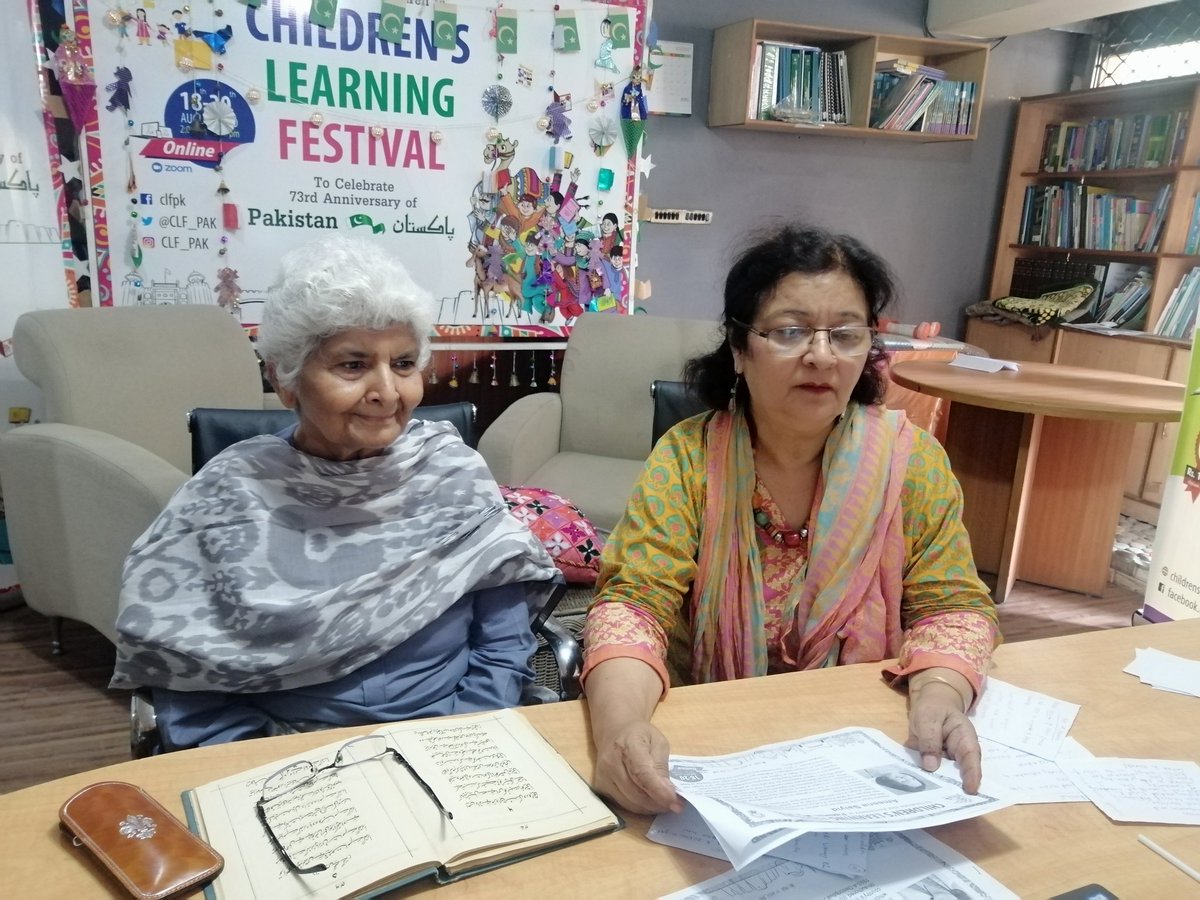 plf_pk's tweet photo. Delighted that highly revered Dr. Arfa Sayeda Zehra has joined us as a special guest for Children's Learning Festival.
Adabi Lagao ki Baatein - Shair ko Janein
Join on Zoom https://t.co/VQLDi4K0j9
Or watch live on Facebook
https://t.co/JC77BOHllz
#CLF #CLFPakistan #DigitalCLF https://t.co/s6Gkkvs6eg
