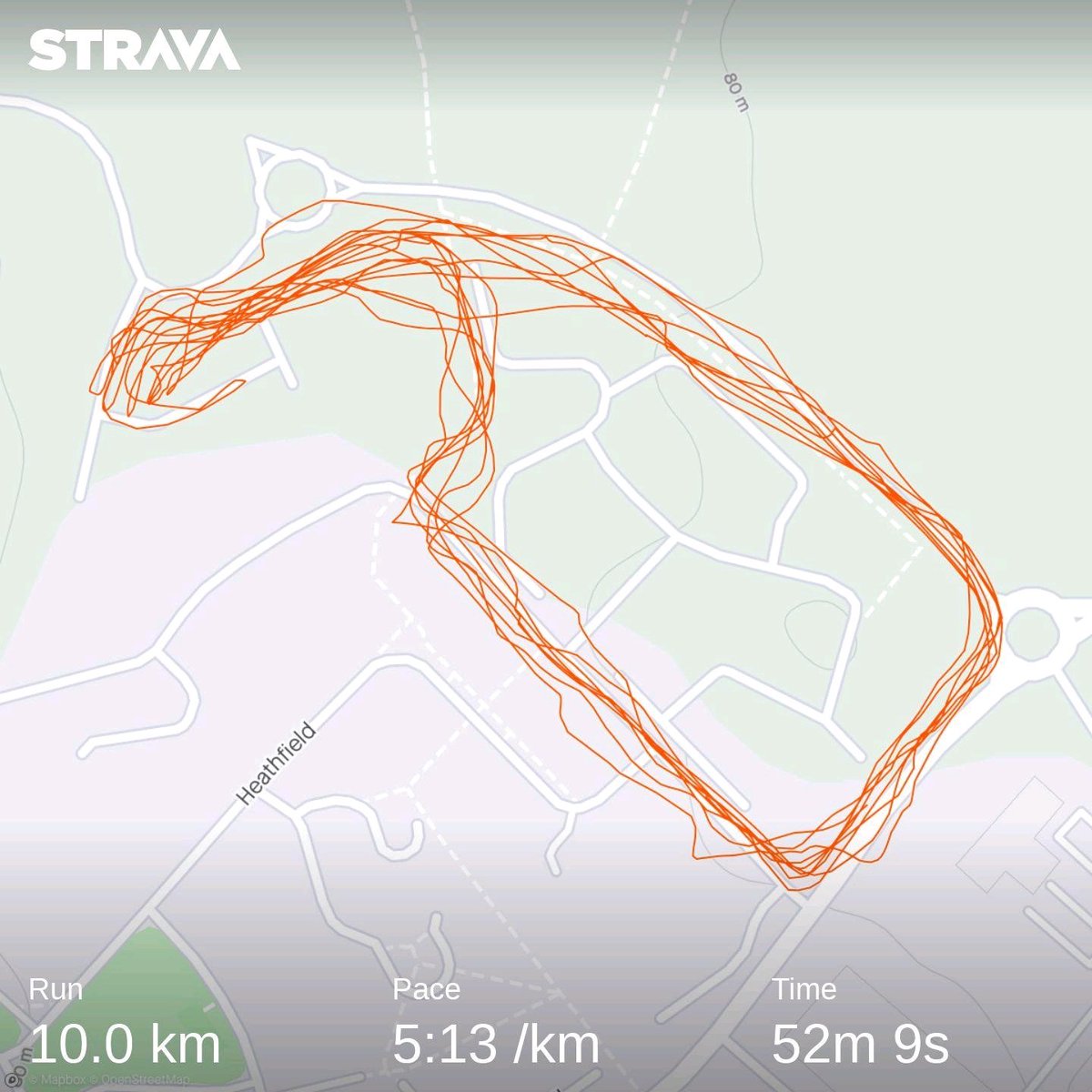 Quickest 10k I've run for ages! 😰 Check out my activity on Strava: strava.app.link/DubPThMo68
