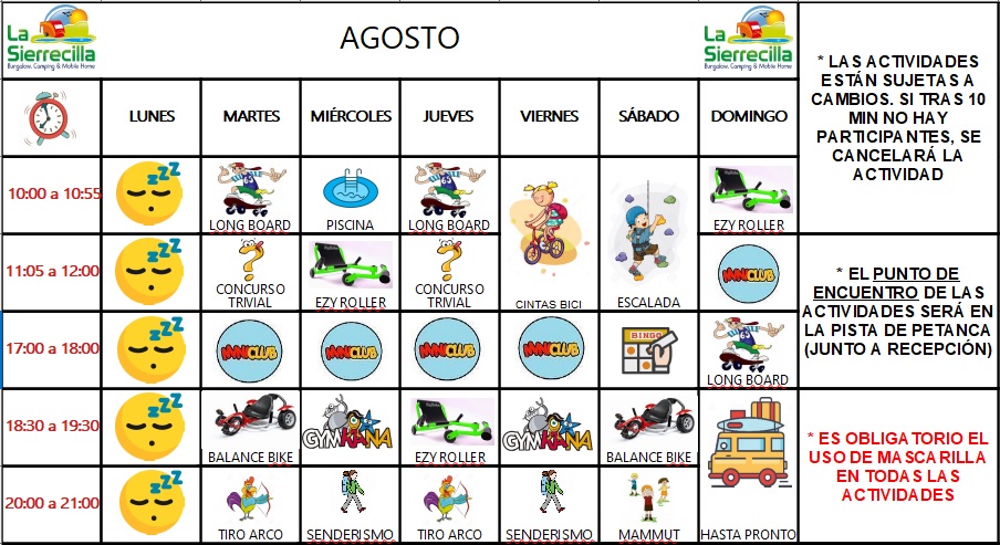 Éstas son nuestras actividades para terminar agosto! ¿Te las vas a perder? 😎