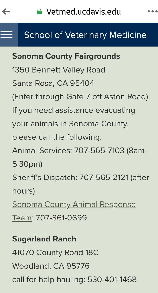   #LNULightningComplex #Horses  #Animals  #Livestock #NapaCounty  #SonomaCounty #SolanoCounty RESOURCES FOR ANIMAL HELP & SHELTERING — SEE LINKS IN POST & SHARE!!  http://www.vetmed.ucdavis.edu/2020-fire-updates #Pets  #Cats  #Dogs  #DAT  #CaliforniaFires  #California  #LNUlightningcomplexfire