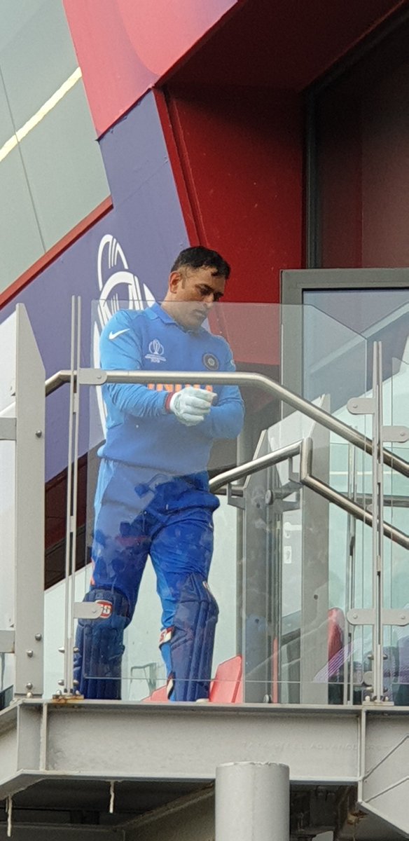 Had the privilege of watching #Dhoni play in his last international #iccworldcup19 semi final at Manchester #LegendOfCricket