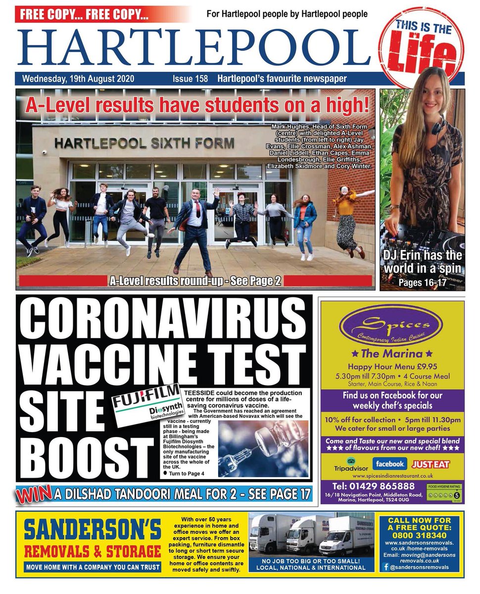Issue 158 is out now! Make sure you grab your copy from venues around the town. #hartlepool #northeast #positivenews