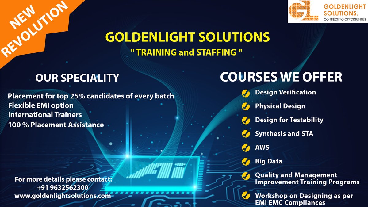 GoldenlightV's tweet photo. GoldenLight Solutions is happy to offer you training and certifications. Enroll Now
For AWS and Big Data - https://t.co/rsPNx5pEkR
For PD, DV, DFT and Refresher - https://t.co/nDUBZzNxk5
For QMS - https://t.co/y8hFBvaWnq
For details visit - https://t.co/ydS5pltLDt
Call 9632562300 https://t.co/uDuOmZrGCZ