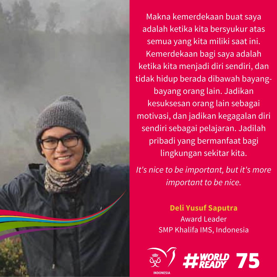 IntawardID's tweet photo. "It's nice to be important, but it's more important to be nice."
Be #ReadyToContribute, #ReadyToLead.
Be #WorldReady. https://t.co/7qhcencOgT