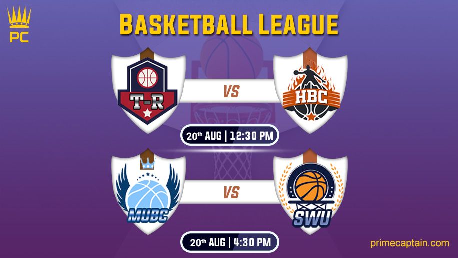 PrimeCaptain1's tweet photo. 🏀Basketball League🏀
T-R HBC | 20th AUG | 12:30 PM
MUBC vs SWU | 20th AUG | 4:30 PM

Create your #PrimeTeam and join the contest now!
https://t.co/vq5qur015o
.
.
#PrimeCapatin #Basketball #FantasyBasketball #FantasySports #Sports https://t.co/K6cidszRs4